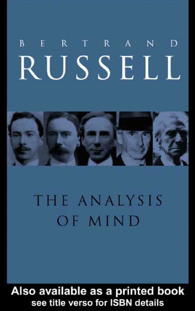 The Analysis of Mind